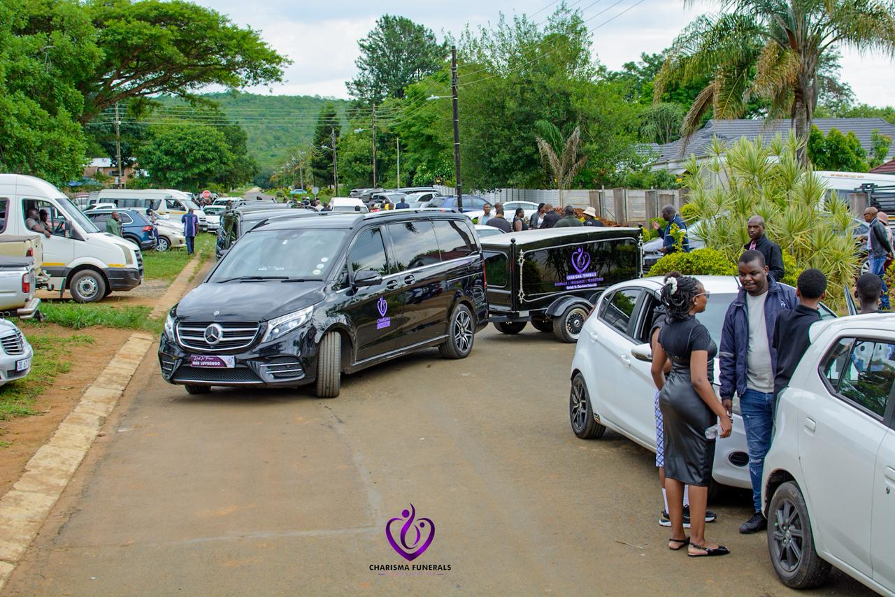 Hearse and funeral procession